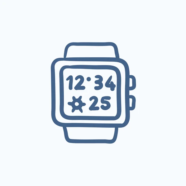 Smartwatch 素描图标. — 图库矢量图片