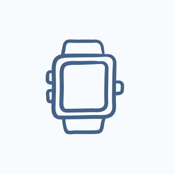 Ícone de esboço Smartwatch . — Vetor de Stock