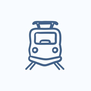 Tren kroki simgesi önden görünümü.