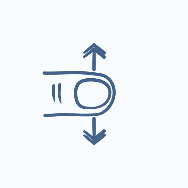 Ícone de esboço de gesto de tela de toque . —  Vetores de Stock