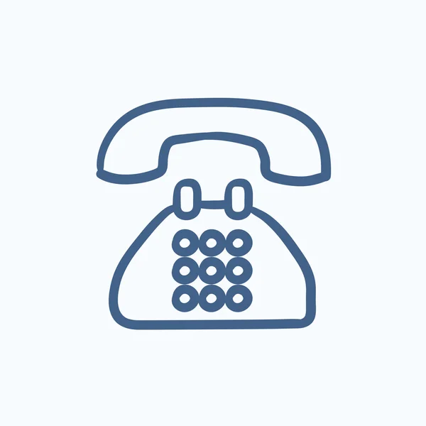 Telephone sketch icon. — Stock Vector