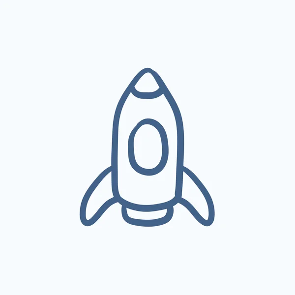Icono de boceto de cohete . — Vector de stock