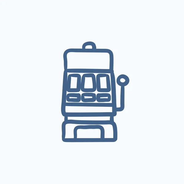 Pictogram van de schets van de slotmachine. — Stockvector