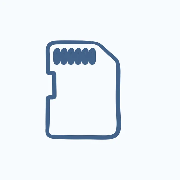 Memory card sketch icon. — Stock Vector