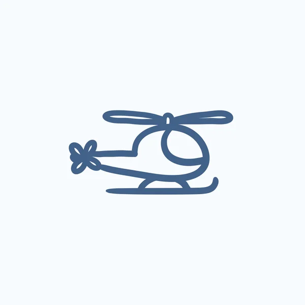 Icono de dibujo en helicóptero . — Vector de stock