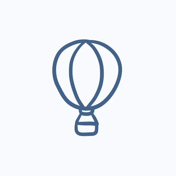 Hot air balloon sketch icon. — Stock Vector