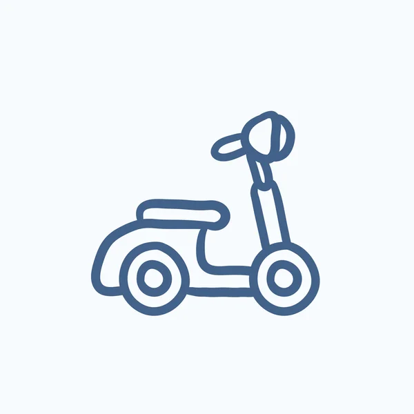 Icono de boceto de scooter . — Vector de stock