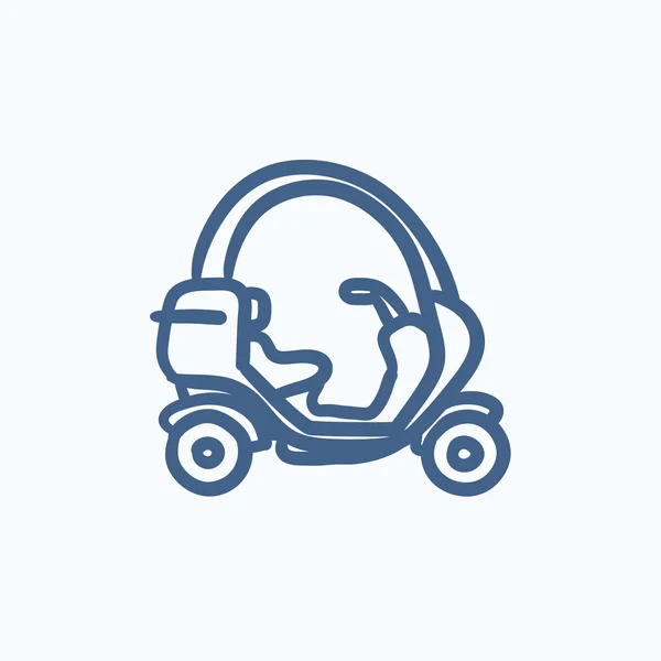 Icono del boceto de Rickshaw . — Vector de stock