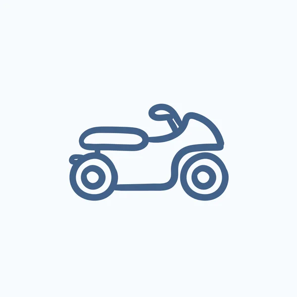 Motorcykel skiss ikon. — Stock vektor