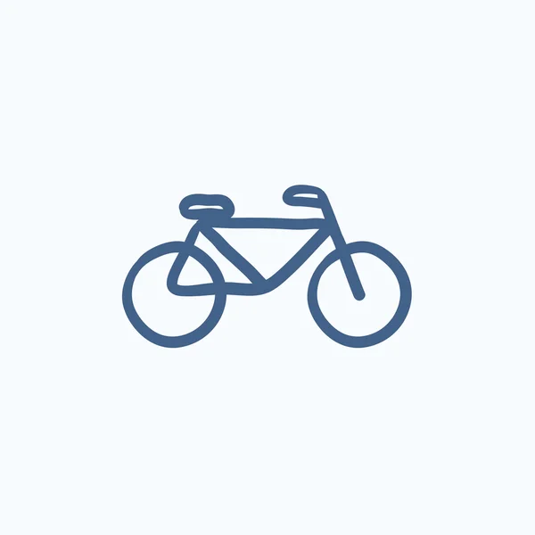 Pictogram van de schets van de fiets. — Stockvector