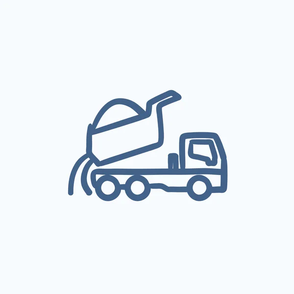 Dump camion croquis icône . — Image vectorielle