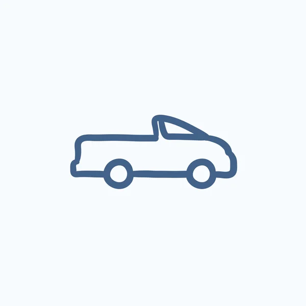 Pick-up truck schets pictogram. — Stockvector