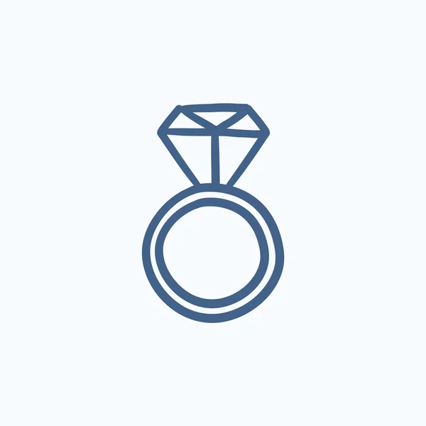 Обручальное кольцо с изображением бриллианта . — стоковый вектор