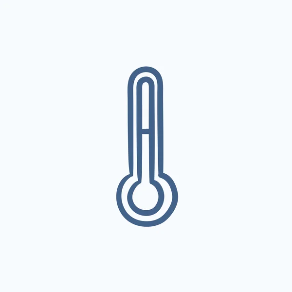 Thermometer schets pictogram. — Stockvector