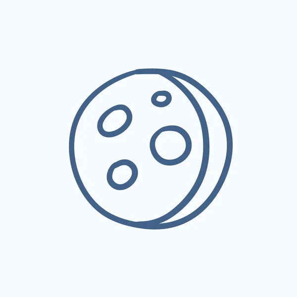 Superfície lunar com ícone de desenho de buracos de queijo . — Vetor de Stock