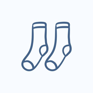 Çorap kroki simgesi.