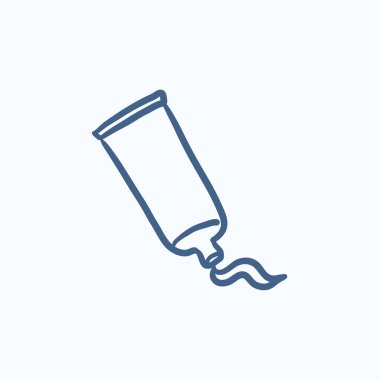 Simge krem tüp ve kontur kroki.