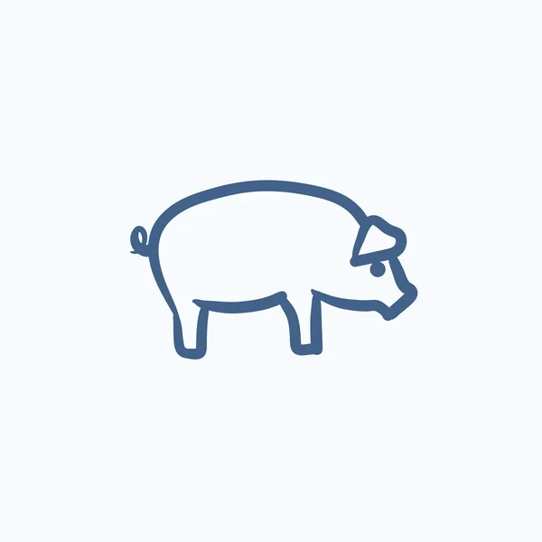 Ícone de esboço de porco . —  Vetores de Stock