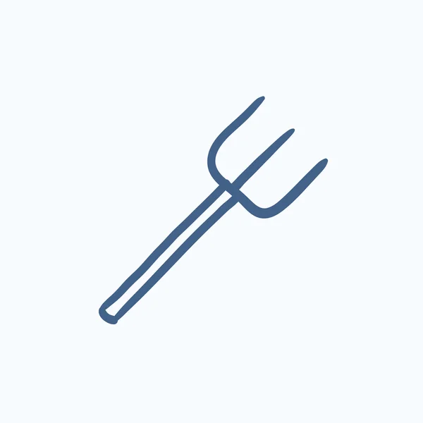 Pitchfork skiss ikon. — Stock vektor