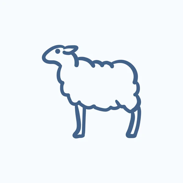 Pictogram van de schets van de schapen. — Stockvector