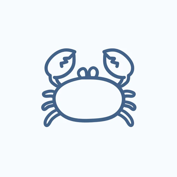 Crab sketch icon. — Stock Vector