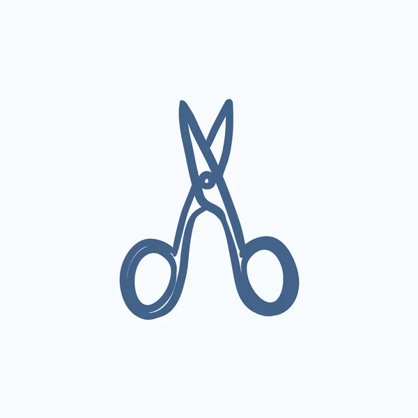 Nail scissors sketch icon. — Stock Vector