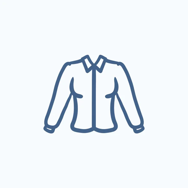 Ícone do esboço da blusa feminina . —  Vetores de Stock
