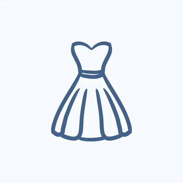 Vestido icono de boceto . — Vector de stock