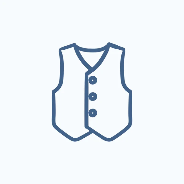 Waistcoat sketch icon. — Stock Vector