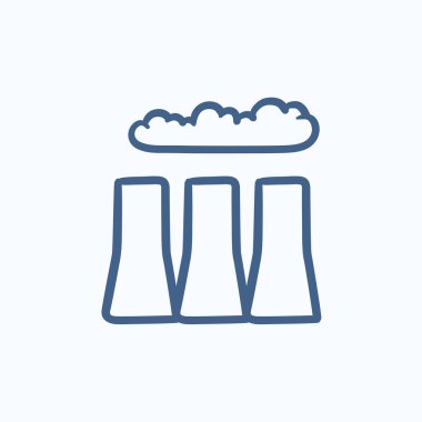 Fabrika borular simgesi kroki