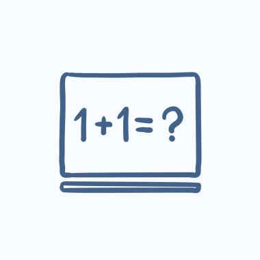 Blackboard kroki simgesine yazılı matematik örnek.