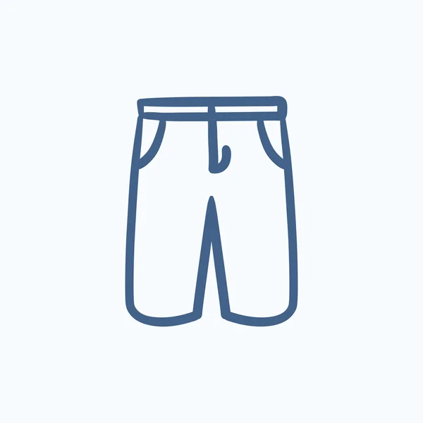 Pantalones cortos masculinos bosquejo icono . — Archivo Imágenes Vectoriales