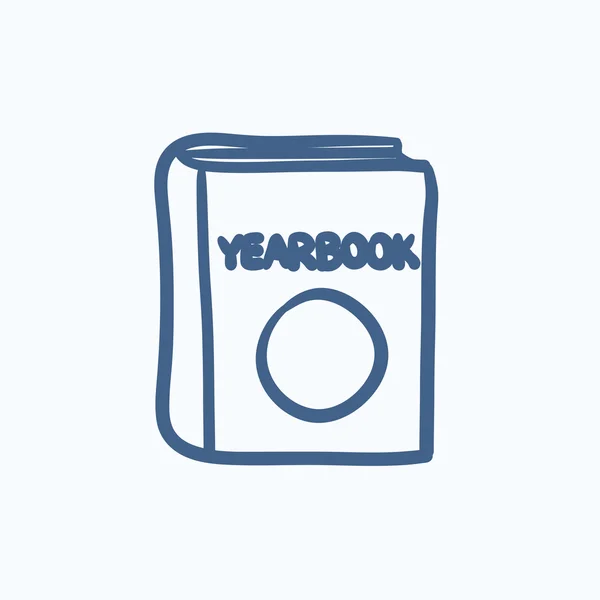 Yearbook sketch icon. — Stock Vector
