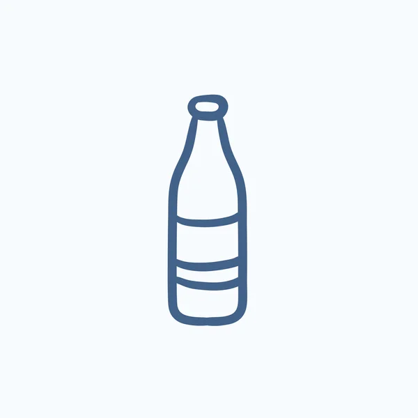 Glass bottle sketch icon. — Stock Vector