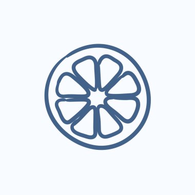 Dilim limon kroki simgesinin.