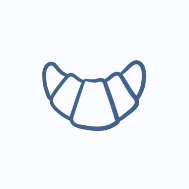 Kruvasan kroki simgesi.