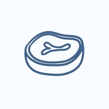 Biftek kroki simgesi.