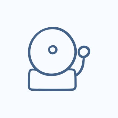 Yangın alarmı skeç simgesi.