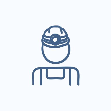 Kömür madenci kroki simgesi.