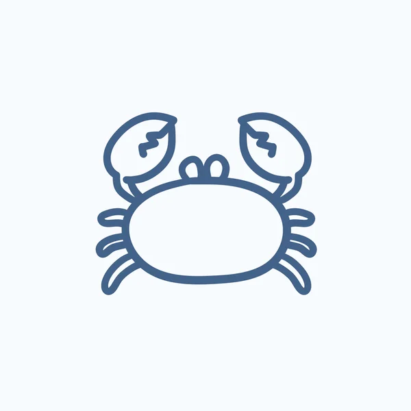 Ícone de esboço de caranguejo . — Vetor de Stock