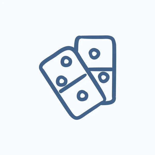 Domino vázlat ikon. — Stock Vector
