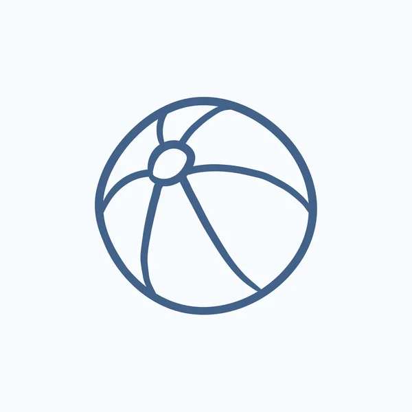 Ball skiss ikon. — Stock vektor