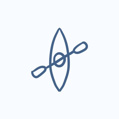 Kayık kürek kroki simgesiyle.