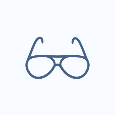 Gözlük kroki simgesi.