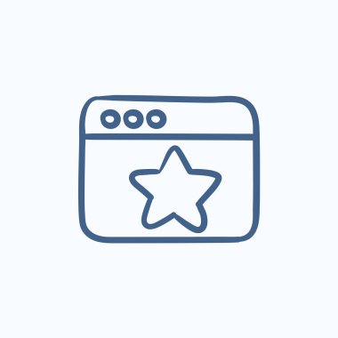 Tarayıcı penceresi yıldız işareti ile kroki simgesi.