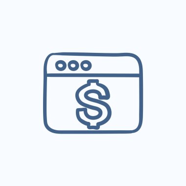 Tarayıcı penceresinde dolar işareti kroki simgeyle.