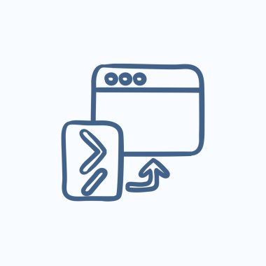 Tarayıcı penceresinde terminal başlangıç kroki simgeyle.