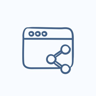 Tarayıcı penceresi ile pay sembolü kroki kutsal kişilerin resmi.