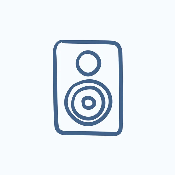 MP3 speler schets pictogram. — Stockvector