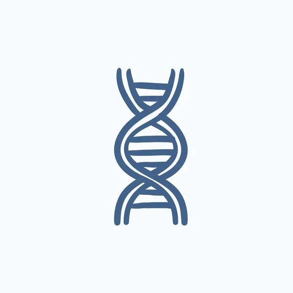 DNA-Skizze-Symbol. — Stockvektor